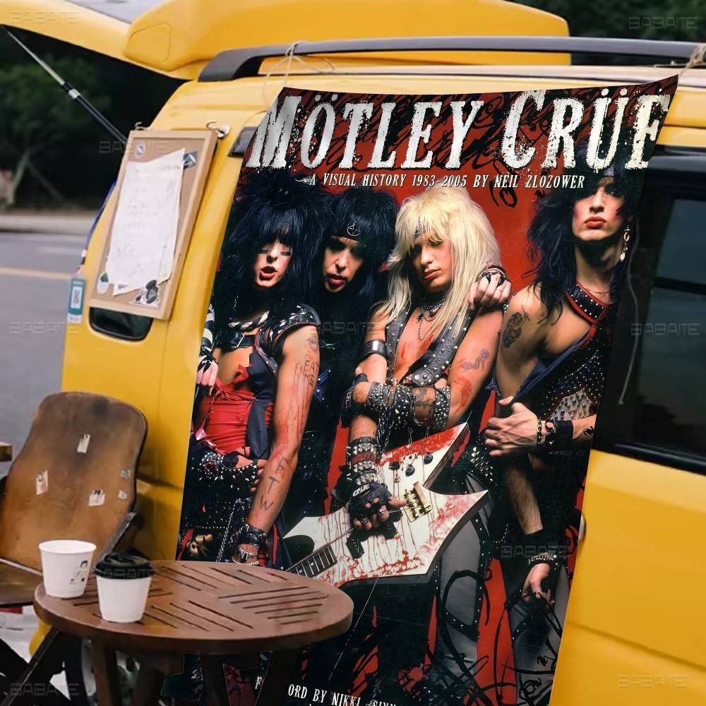 Commercial Printing Inc - แบนเนอร์ปาร์ตี้ของบริษัท ร็อค แอนด์ โรลล์ วงดนตรี M-Motley