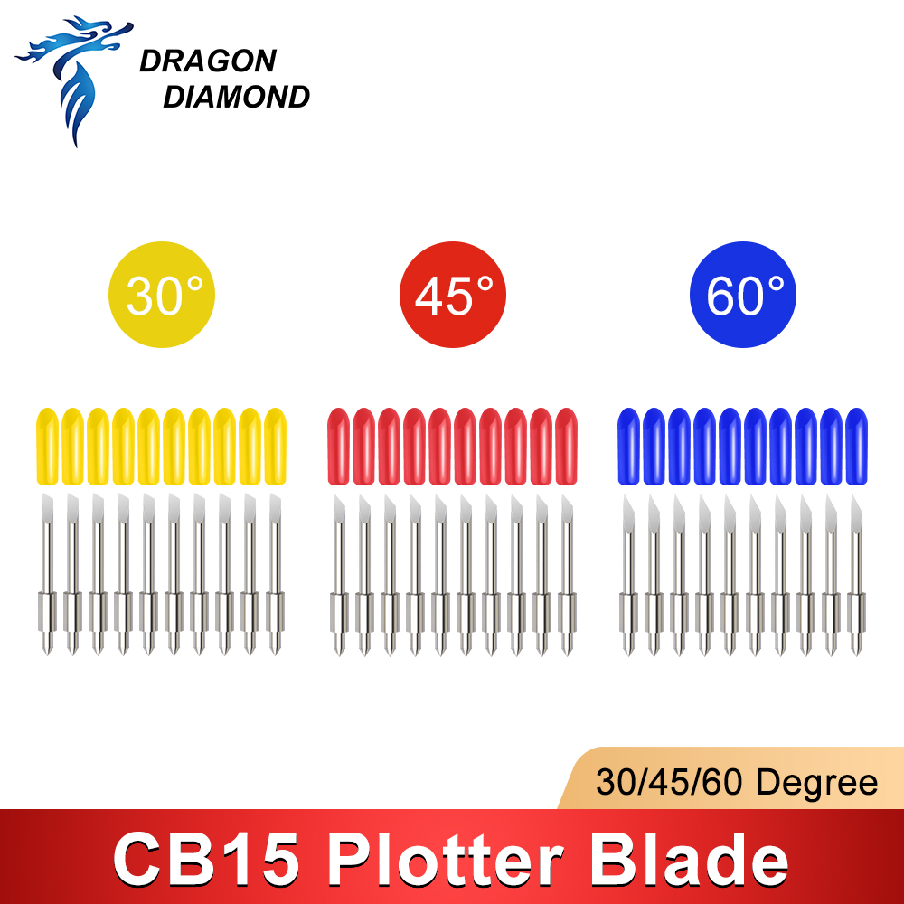 Cutting Plotter Blade - มังกรเพชร 5 ชิ้น 30/45/60 องศาสําหรับ Graphtec