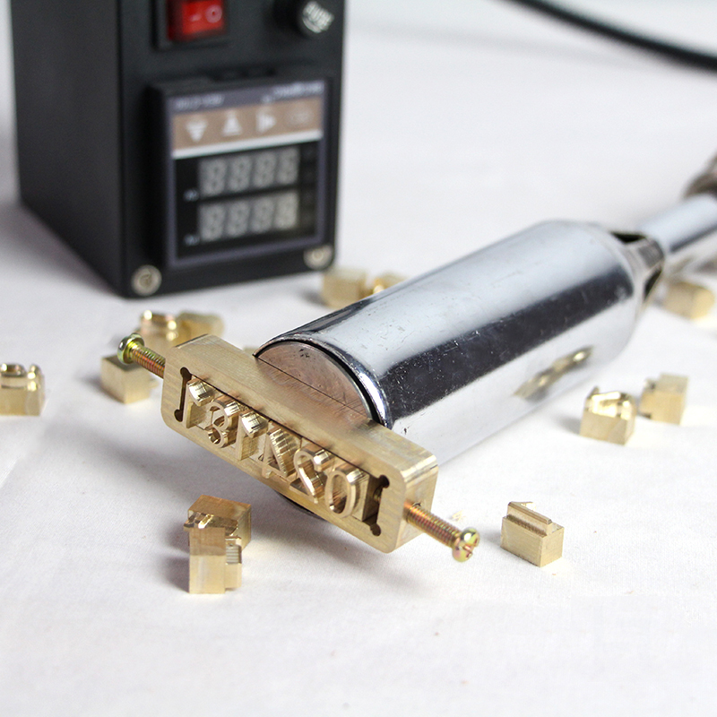 Foil Transfer Machine - ตัวอักษรทองแดงแม่พิมพ์Solderingเหล็กทองเหลืองชุดตัวอักษรยืดหยุ่นDie Cutร้อนฟอยล์แสตมป์เครื่องBronzing embossed Stamper