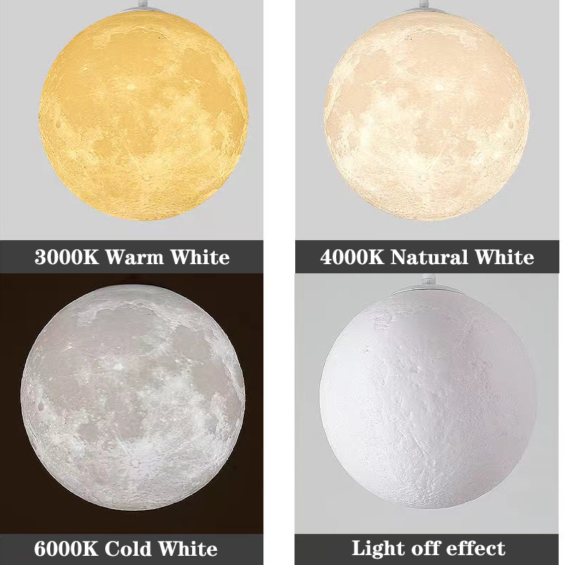 Creative 3D พิมพ์ Moon โคมระย้ - Hall Commercial Printing บทวิจารณ์และราคา