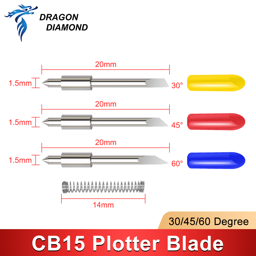 มังกรเพชร 5 ชิ้น 30/45/60 องศา - Cutting Plotter Blade บทวิจารณ์และราคา